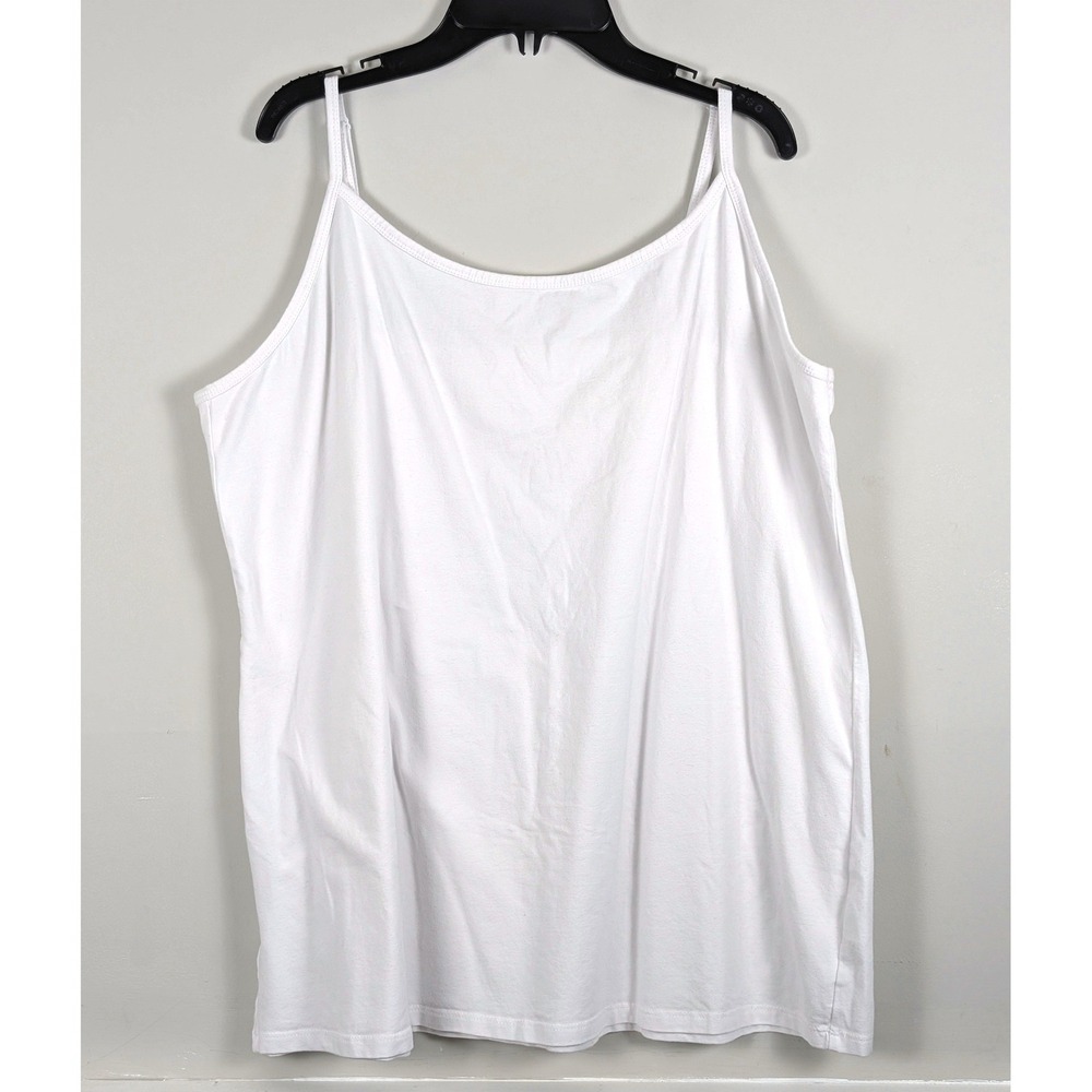 Torrid Womens White Tank Top Cami Cotton Spandex Adjustable Strap Plus  4X